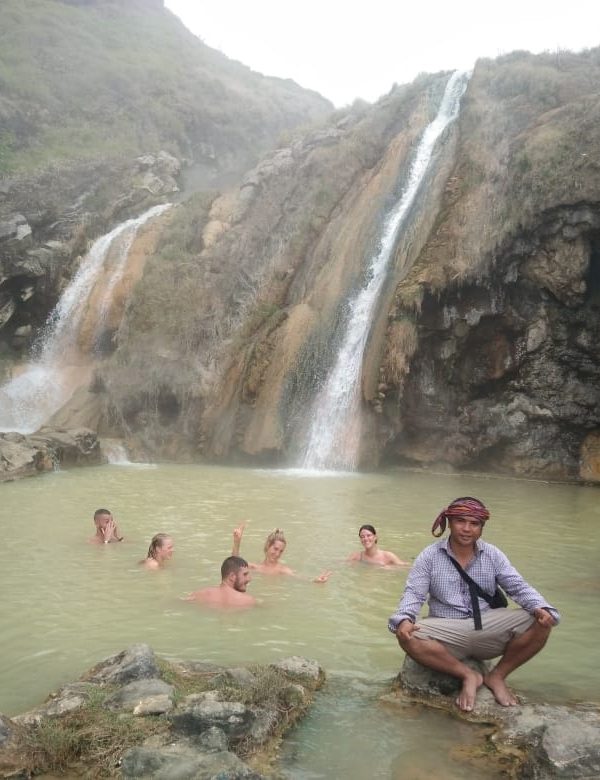 Hot Spring water at Near Sgara Anaka Lake