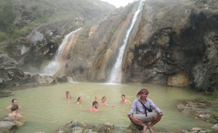 Hot Spring water at Near Sgara Anaka Lake