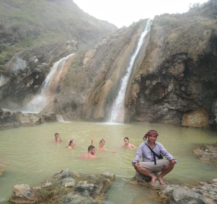 Hot Spring water at Near Sgara Anaka Lake